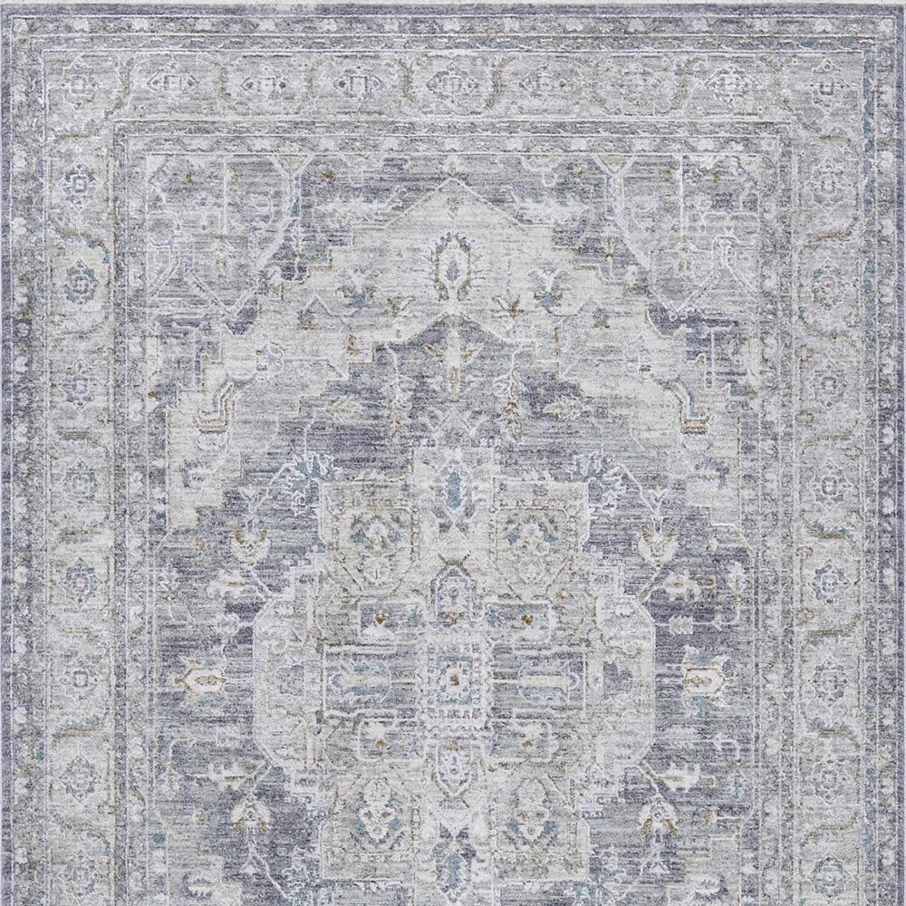 Ulubey Distressed Gray Area Rug
