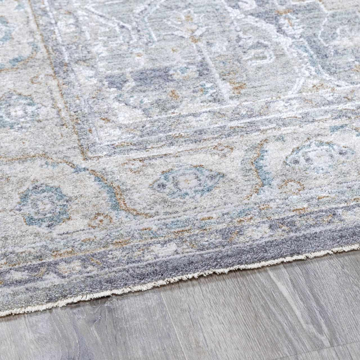 Ulubey Distressed Gray Area Rug
