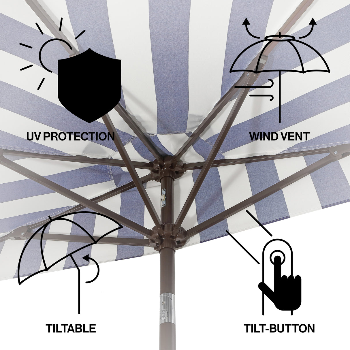 Beverly designer classic scalloped fringe half market patio umbrella with crank