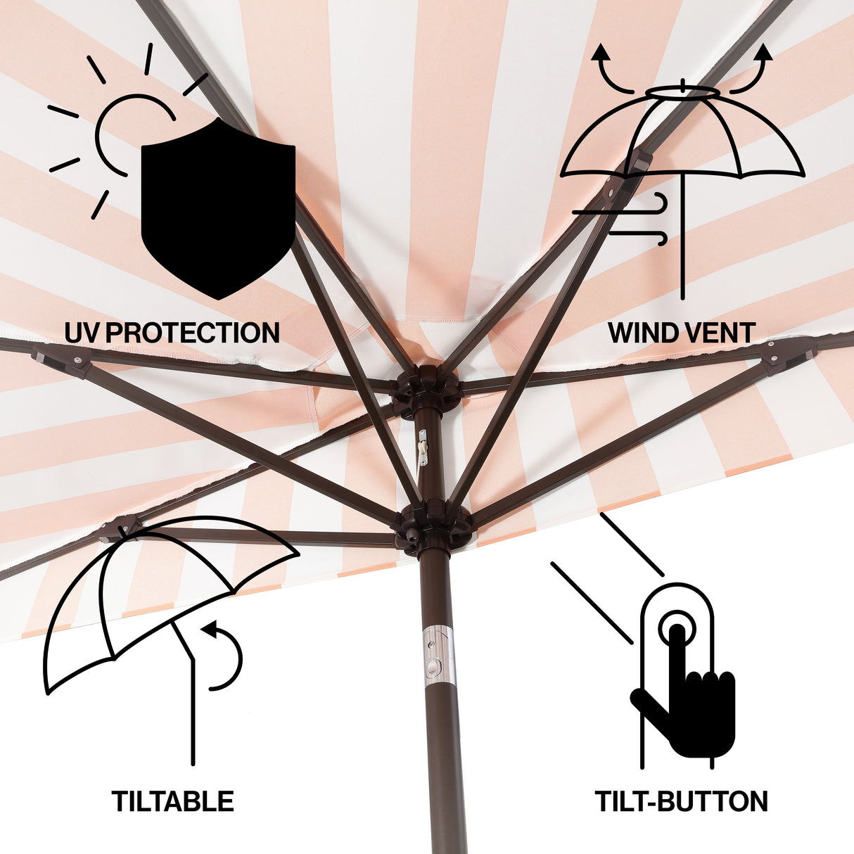 Beverly designer classic scalloped fringe half market patio umbrella with crank