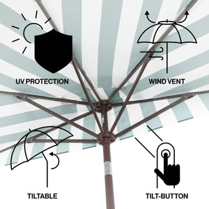 Beverly designer classic scalloped fringe half market patio umbrella with crank