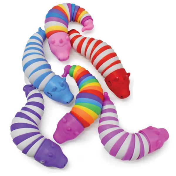 4-Pack Jiggle Wiggle 7-Inch Jumbo Fidget Slug Toy