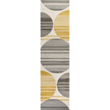 Nicky Geometric Striped Circles Runner Rug