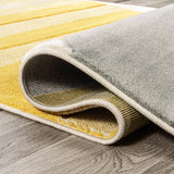 Nicky Geometric Striped Circles Runner Rug