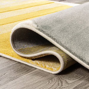Nicky Geometric Striped Circles Runner Rug