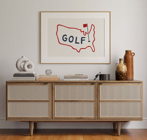 Golf Poster USA Golf Print