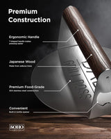 BBQ Press Grilling Gift for DAD The Grill Boss - Stainless Steel Smash Burger Press for Hamburger/Bacon with Wood Handle & Beer Opener (for Christmas, Birthday, Fathers Day)