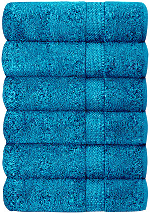 Set of 6 Hotel & Spa 100% Cotton Bath Towels 27x52 Inch