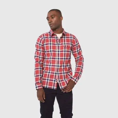 United By Blue Men's Button Up Flannel Shirt Long Sleeve Basic Front Pocket