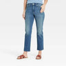 Universal Thread Women's High-Rise Slim Straight Jeans Denim Rolled Hem Fair Trade