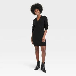 Universal Thread Women's Long Sleeve Tunic Mini Sweater Dress