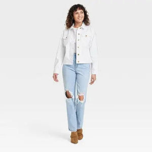 Universal Thread Women's Plus Button Up Denim Jacket