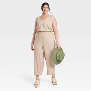 Universal Thread Women's Sleeveless Jumpsuit Casual Relaxed Wide Leg
