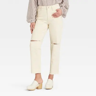 Universal Thread Women's Super-High-Rise Vintage Straight Jeans Ankle Length