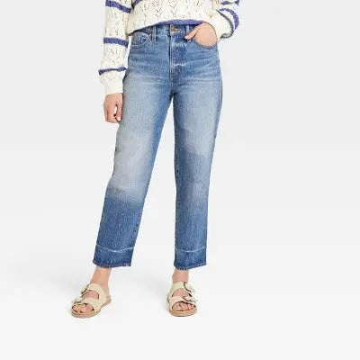 Universal Thread Women's Super-High-Rise Vintage Straight Jeans Ankle Length