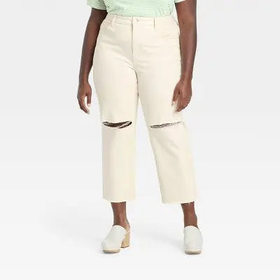 Universal Thread Women's Super-High-Rise Vintage Straight Jeans Ankle Length