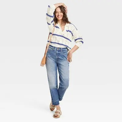 Universal Thread Women's Super-High-Rise Vintage Straight Jeans Ankle Length