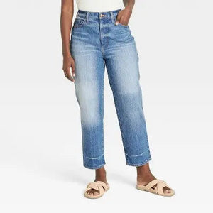 Universal Thread Women's Super-High-Rise Vintage Straight Jeans Ankle Length