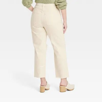 Universal Thread Women's Super-High-Rise Vintage Straight Jeans Ankle Length