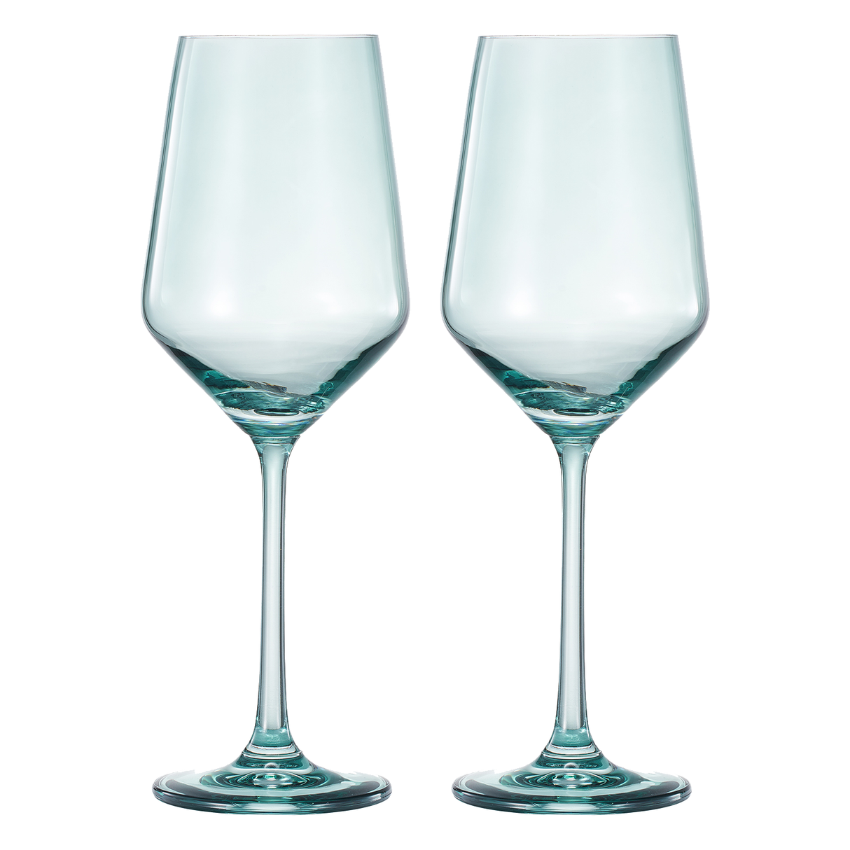 Tonal Stemmed Wine Glassware, Forest Green, Set of 2