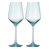 Tonal Stemmed Wine Glassware, Forest Green, Set of 2
