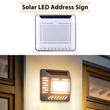 Solar LED Address Sign – Waterproof House Number Plaque, Customizable Numbers & Letters, Auto Dusk-to-Dawn Light, 8.1 x 6.9 Inches