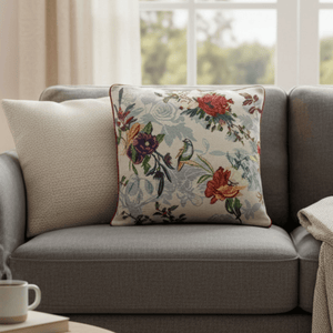DaDa Bedding Elegant Tropical Paradise Birds Floral Tapestry Throw Pillow Covers 16" (18116)