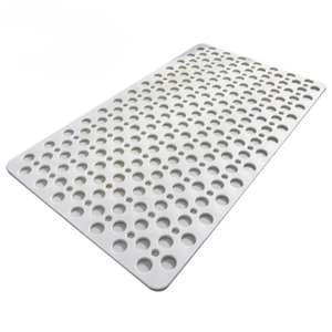 Non Slip Bath Mat with Drain Holes Suction Cups Easy Clean Bathtub Mat