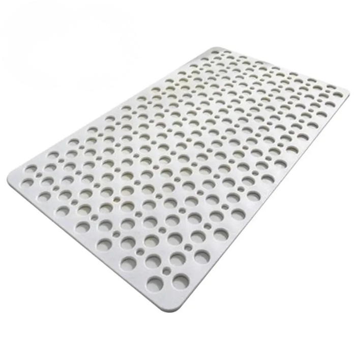 Non Slip Bath Mat with Drain Holes Suction Cups Easy Clean Bathtub Mat