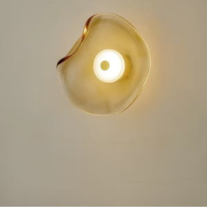 Nordic Glass LED Wall Lamp Minimalist Round Sconce for Bedroom Living Room