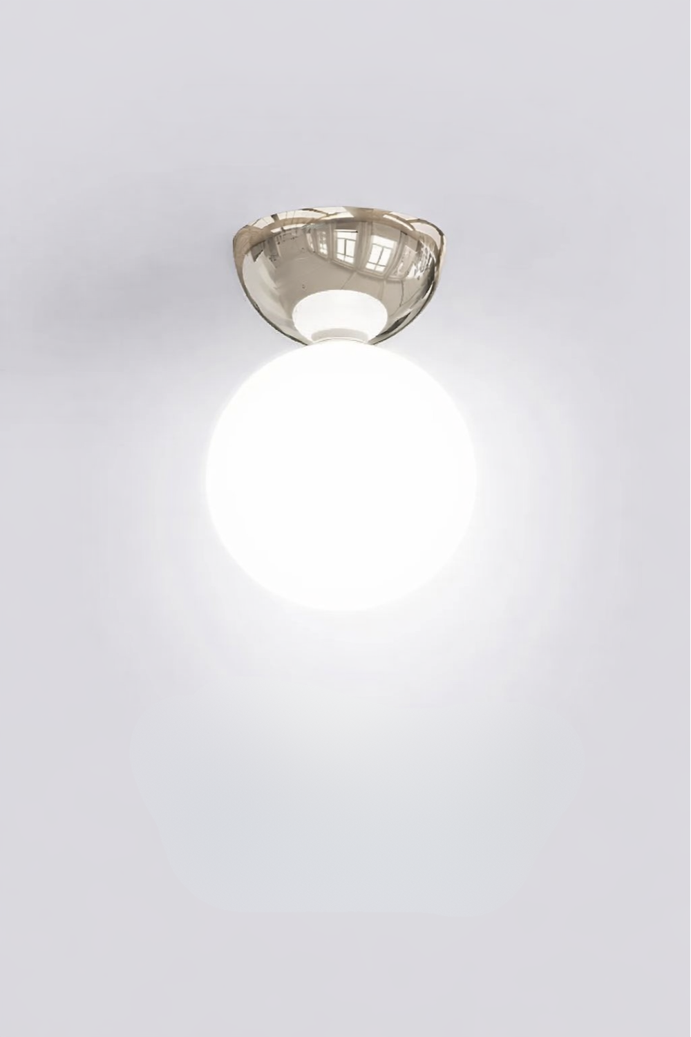 Bauhaus Dome Ceiling Light Cream Flush Mount Lamp for Hallway Balcony Entryway