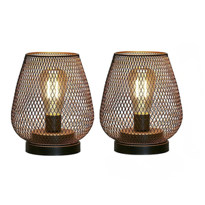 2 Pack Cordless LED Lantern Table Lamps Battery Powered Wireless Indoor Outdoor