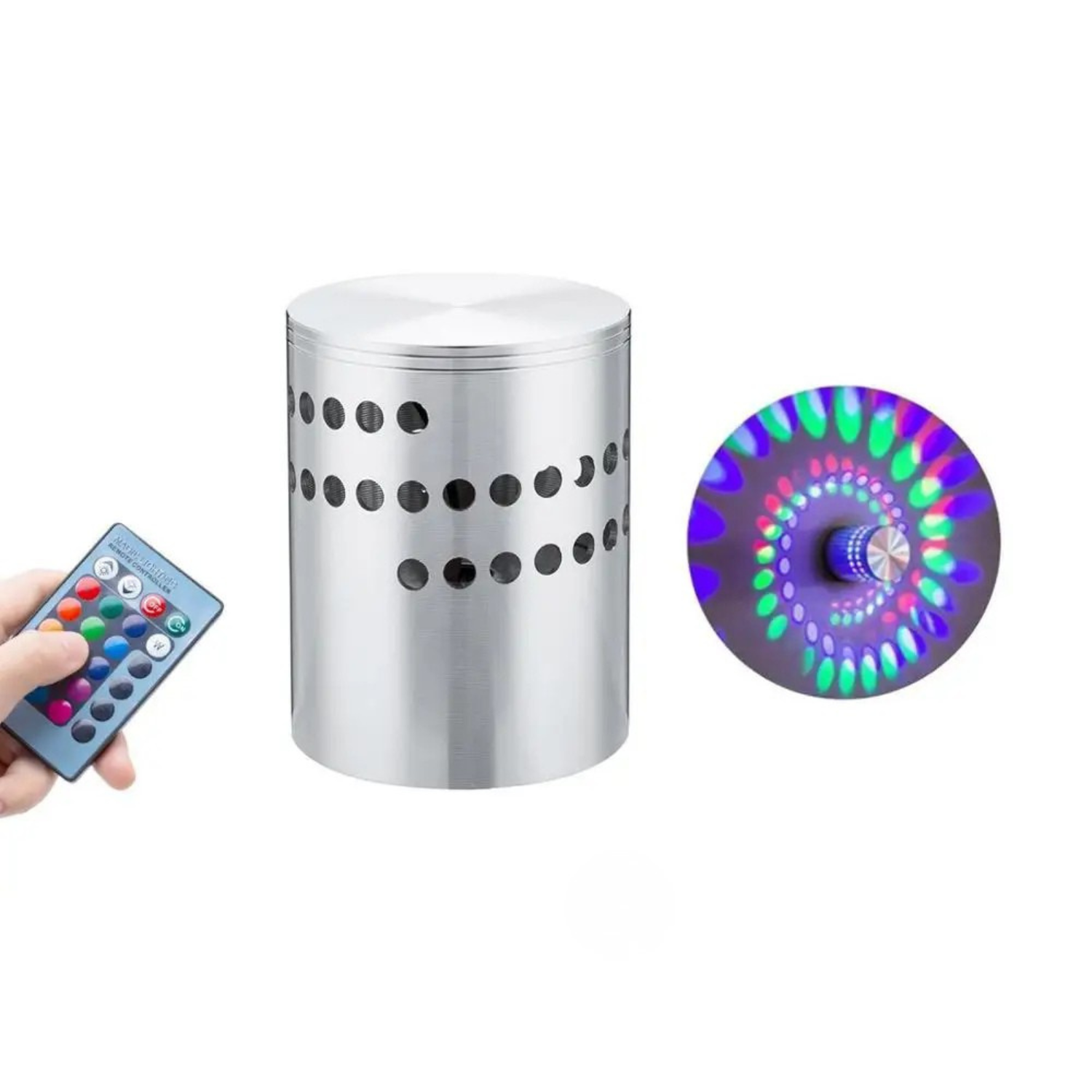 RGB LED Wall Light Spiral Design Aluminum Decorative Lamp for Bar Hall