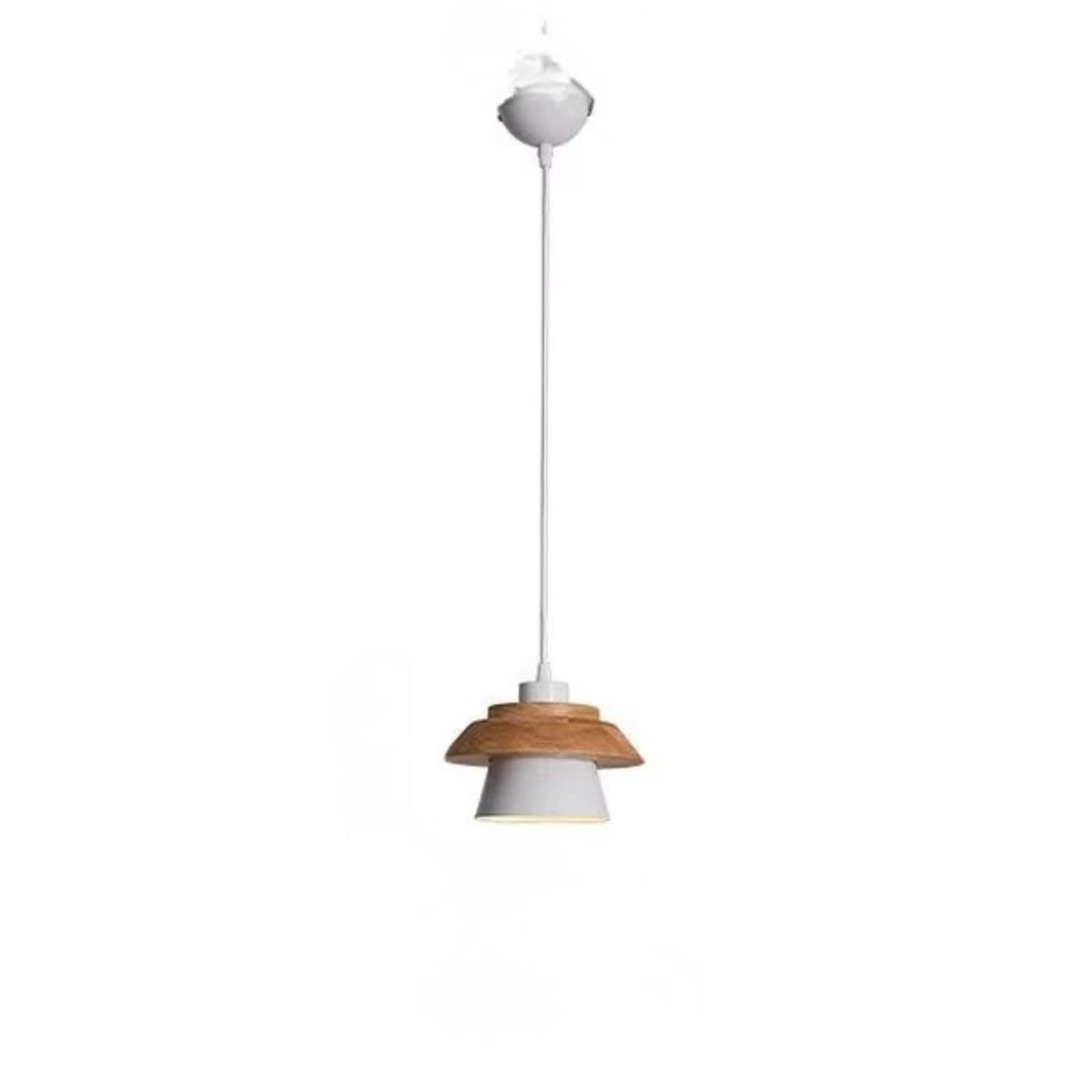 Modern Wood Pendant Light Nordic Macaron Hanging Lamp for Living Room Bedside Decor