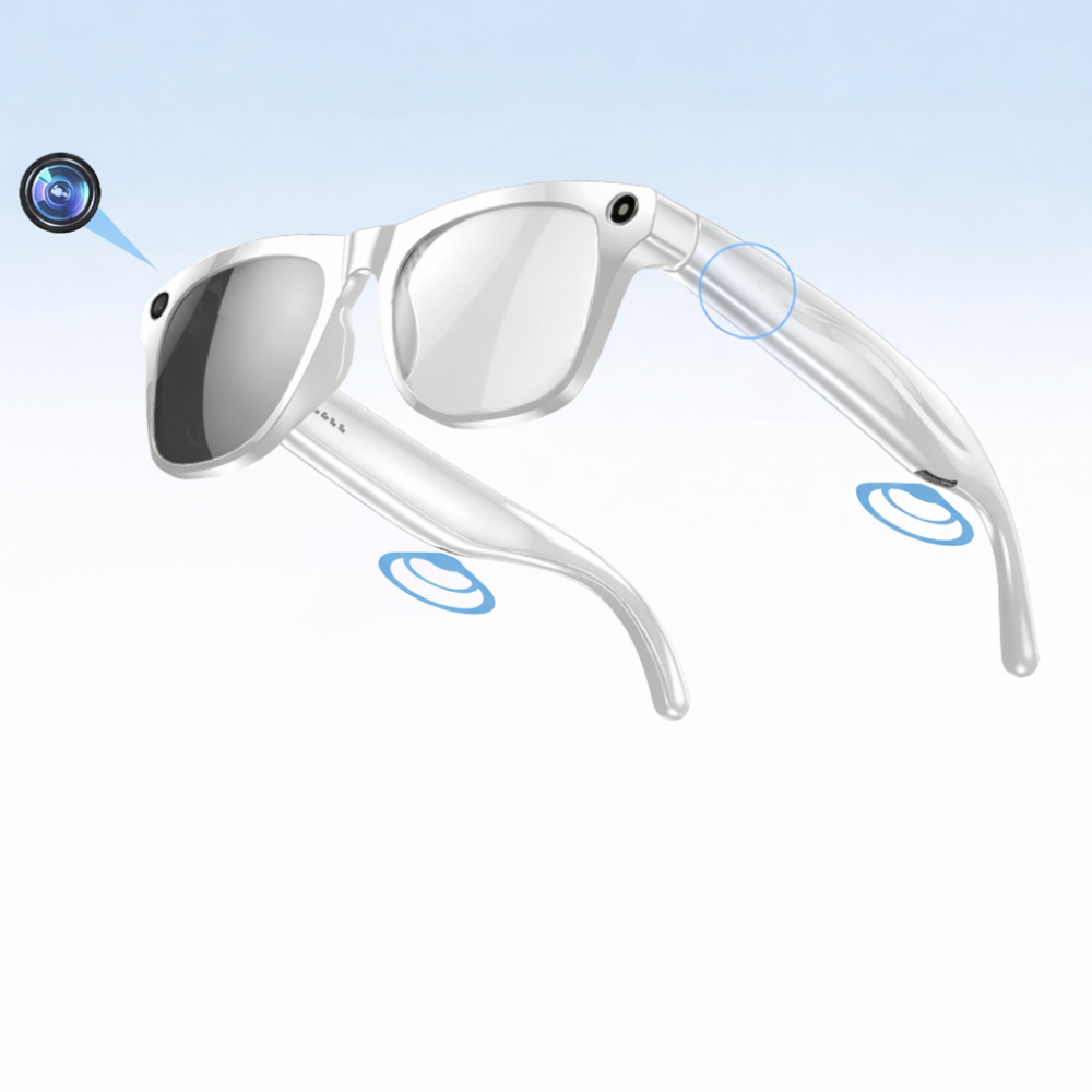 AI Smart Glasses Photochromic Camera Bluetooth Call Music Voice Assistant