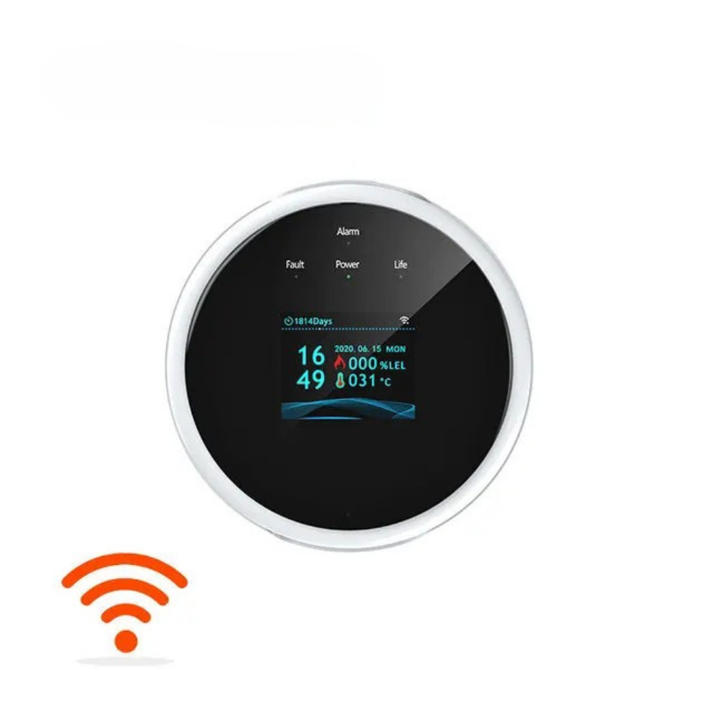 Tuya WiFi Gas Detector Smart Home Natural Gas Alarm LCD Display Combustible Sensor