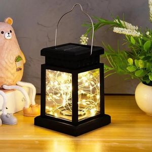 Solar LED Lanterns Outdoor Floor Hanging Balcony Garden Candle Lights Birds Decor