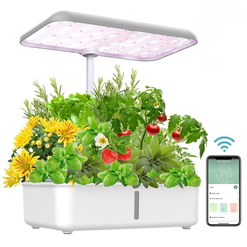Smart WiFi Hydroponic Growing System Indoor Herb Garden LED Grow Light