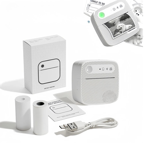 Portable Mini Photo Printer Bluetooth Inkless Thermal Sticker Label Maker B3