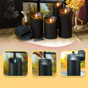 Flickering Flameless LED Candles – 9pcs Set w/ Remote & Timer for Decoration