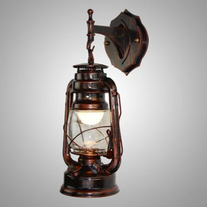 Vintage Iron Glass Wall Lamp Industrial Sconce for Bedroom Living Room Hallway