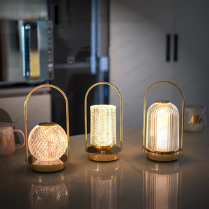 Wireless Crystal LED Table Lamp – Rechargeable Touch Night Light for Bedroom Bar