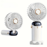 Portable Mini Fan USB Rechargeable 6-Speed Foldable LED Desk Fan