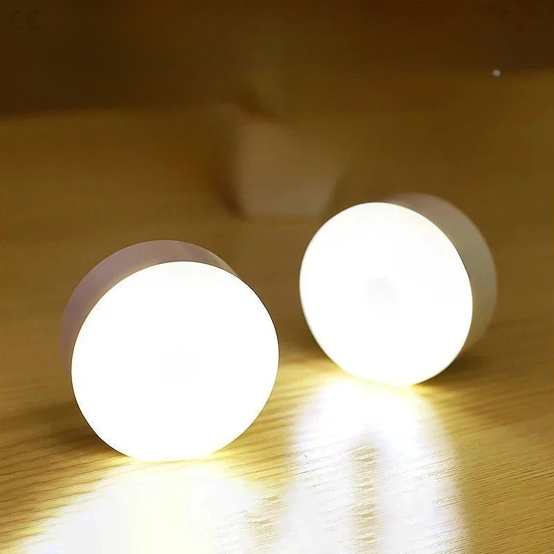 Motion Sensor Magnetic LED Night Light USB Rechargeable Wireless Closet Cabinet Lamp