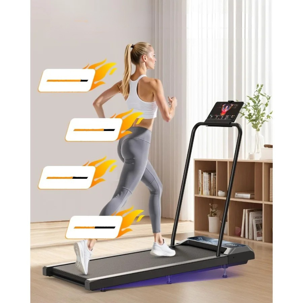 Under Desk Walking Treadmill Pad 8-Level Incline Removable Handle Compact Home