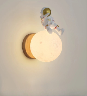 Cute Bear Moon Wall Light Kids Bedroom Nursery Night Light Cartoon Animal Lamp