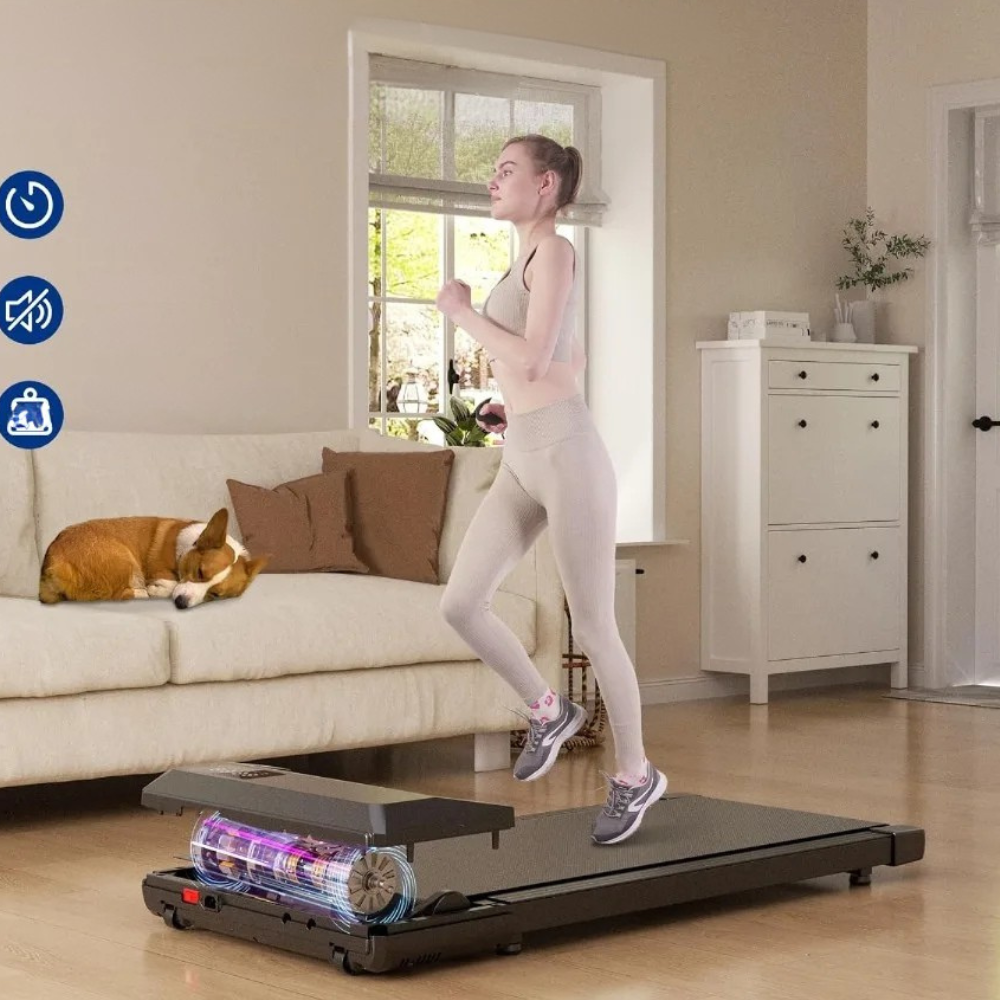 Under Desk Treadmill Walking Pad 3 in 1 Portable 2.5HP Quiet Home Office