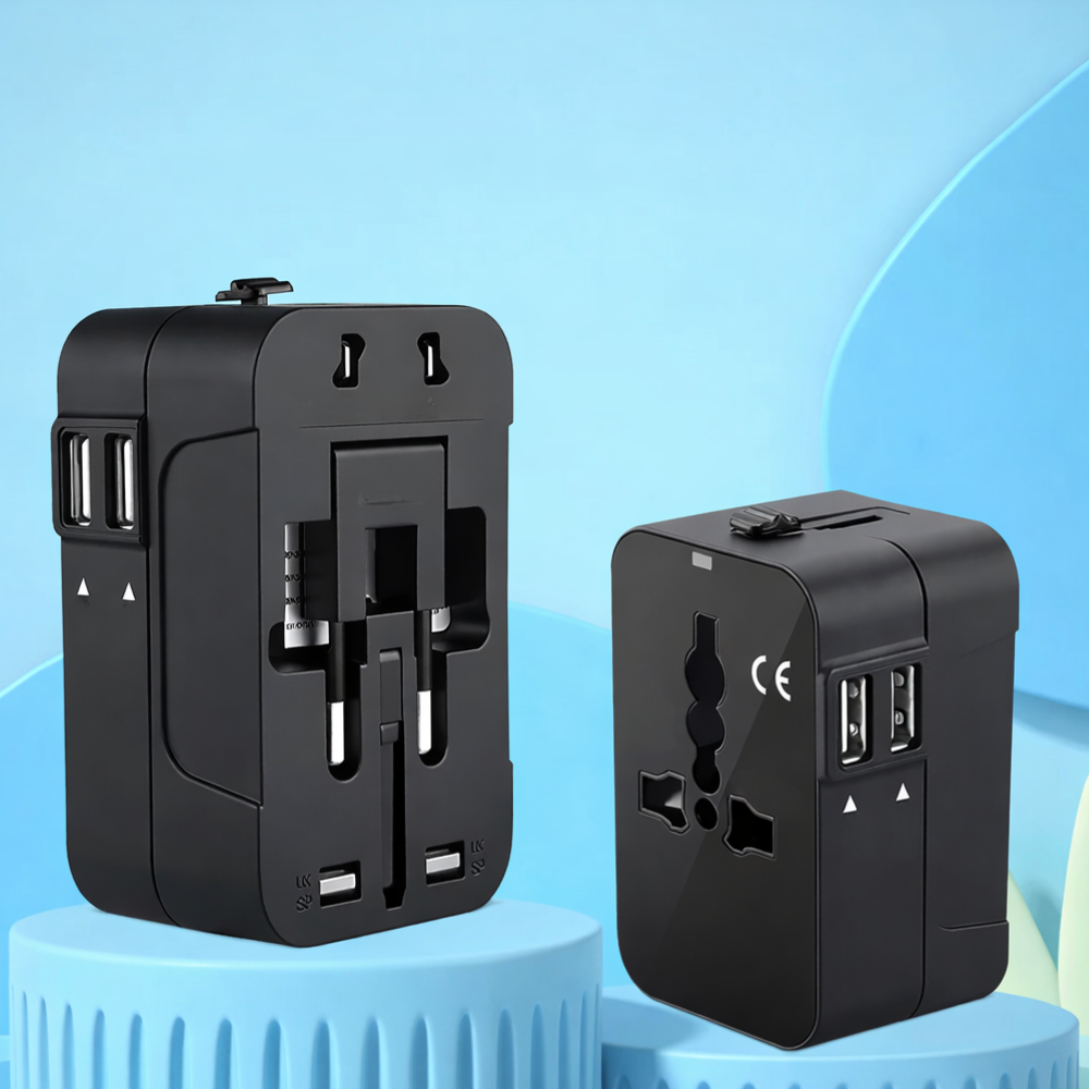 Universal Travel Adapter EU UK US AU Plug Converter Dual USB Power Charger