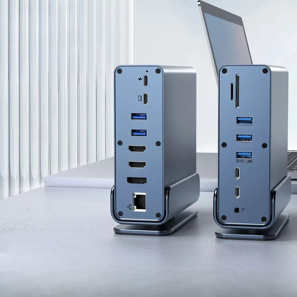 15 in 1 USB C Docking Station 4K 60Hz HDMI DP Ethernet Hub for Laptop