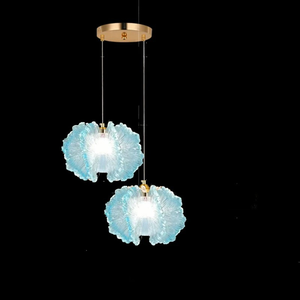 Nordic French Cream Chandelier Acrylic Flower Pendant Light Bedroom Dining Lamp